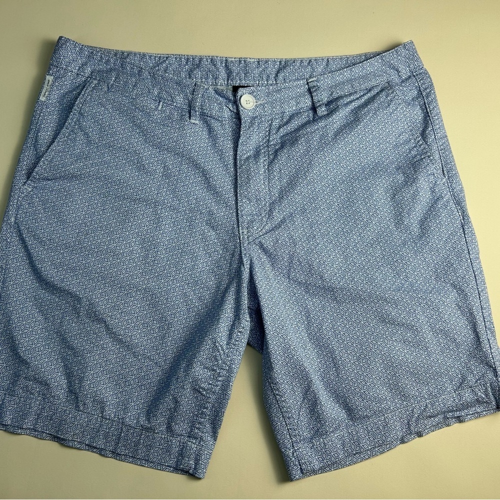 Armani Exchange Light Blue Patterned Men's Shorts